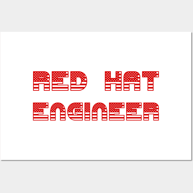 Red Hat Engineer in USA Wall Art by ArtMomentum